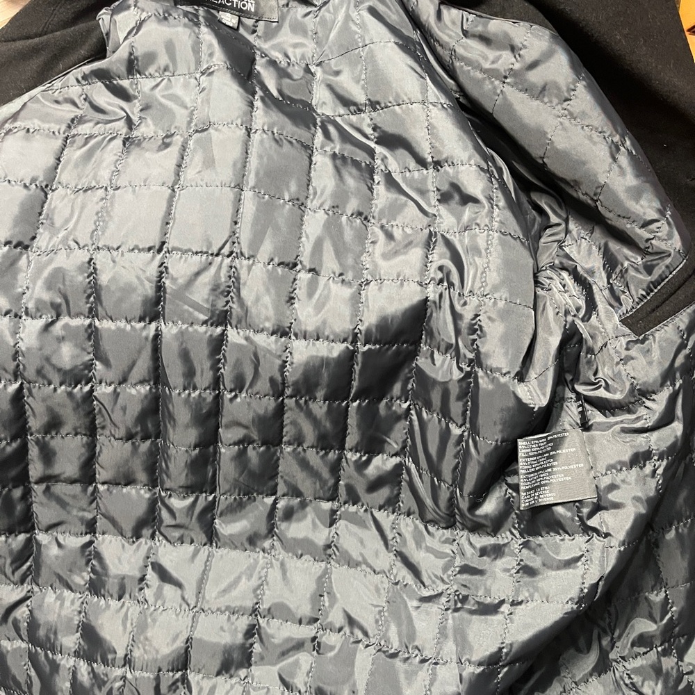 Reaction Kenneth Cole Men's Black Peacoat - Picture 6 of 7